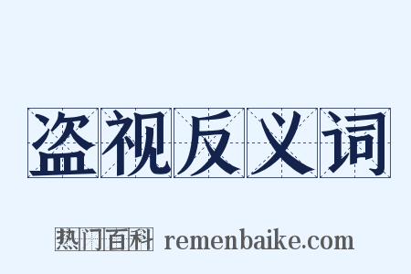 盗视反义词是什么意思的图片